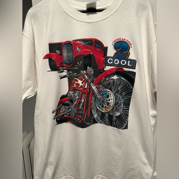 Vintage 1995 Andys Teeshirts Classic Car & Motorcycle  Shirt Size Men’s XL - Picture 2 of 6